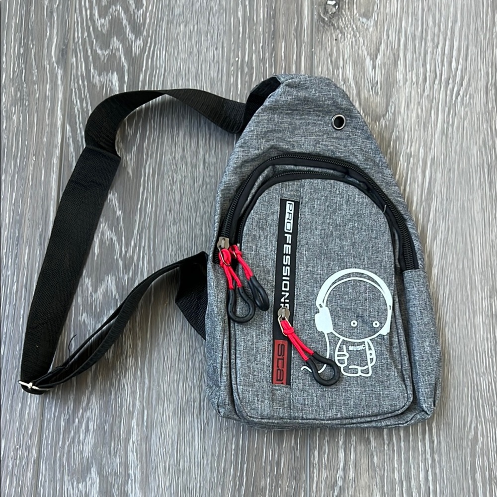 Gray kids Sling Bag